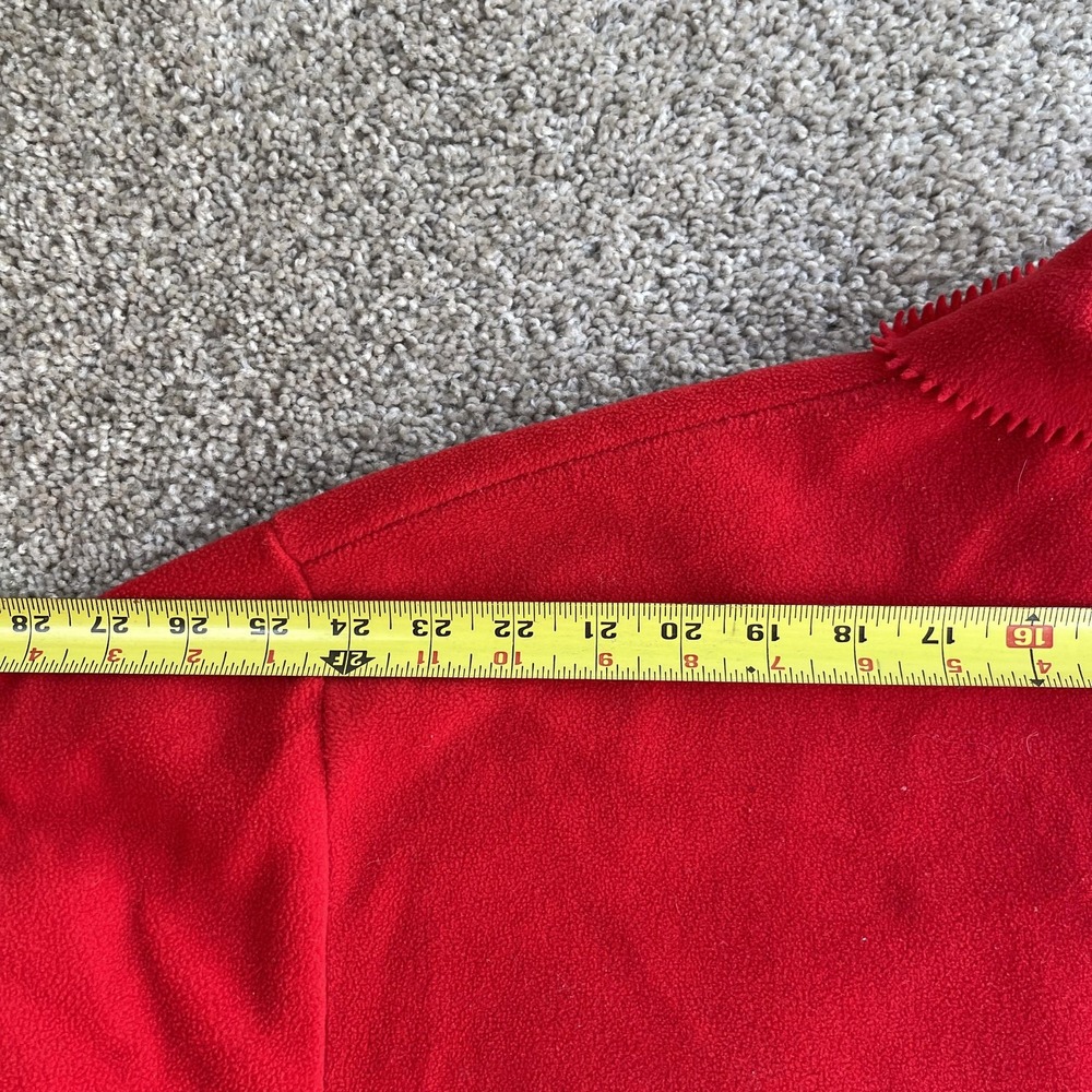 Vintage Disney Winnie The Pooh Tunic Womens XL Red Fleece Button Up Shirt Top - Picture 7 of 9